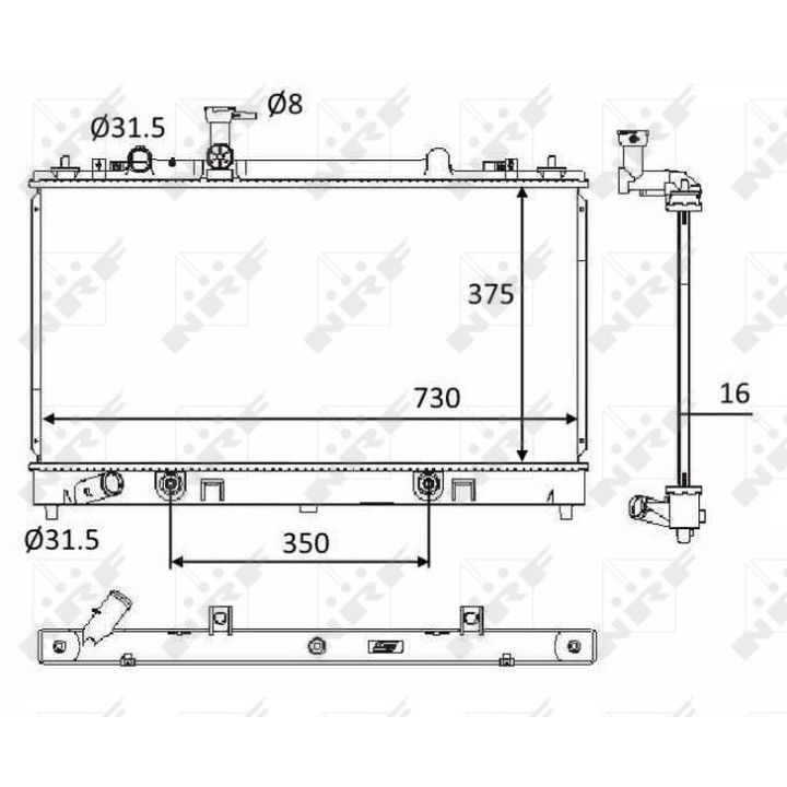 Radiatorius, variklio aušinimas NRF 58560