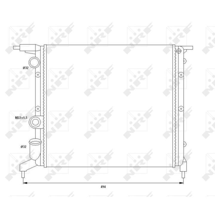 Radiatorius, variklio aušinimas NRF 58785
