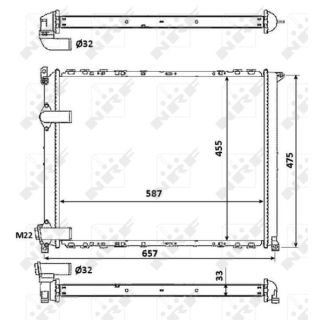 Radiatorius, variklio aušinimas NRF 58849