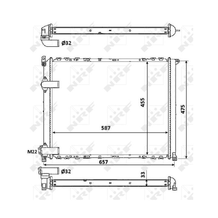 Radiatorius, variklio aušinimas NRF 58849