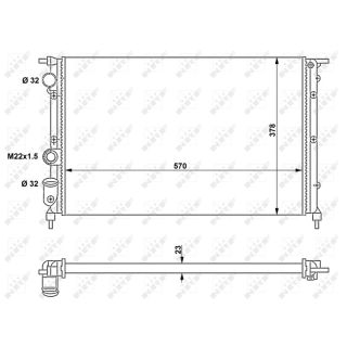 Radiatorius, variklio aušinimas NRF 58852