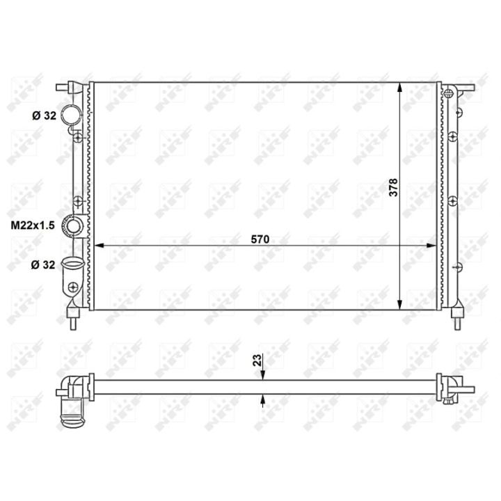 Radiatorius, variklio aušinimas NRF 58852