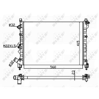 Radiatorius, variklio aušinimas NRF 58943A