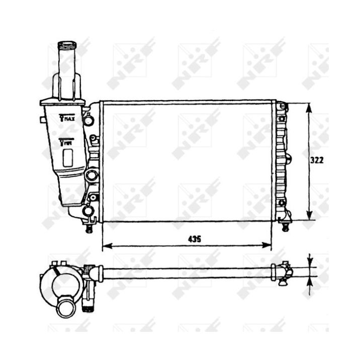 Radiatorius, variklio aušinimas NRF 58951