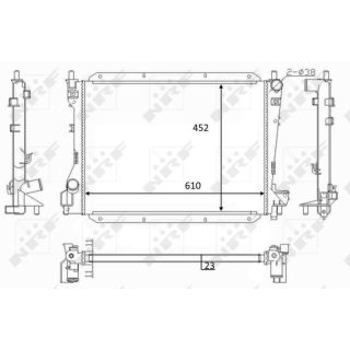 Radiatorius, variklio aušinimas NRF 59050
