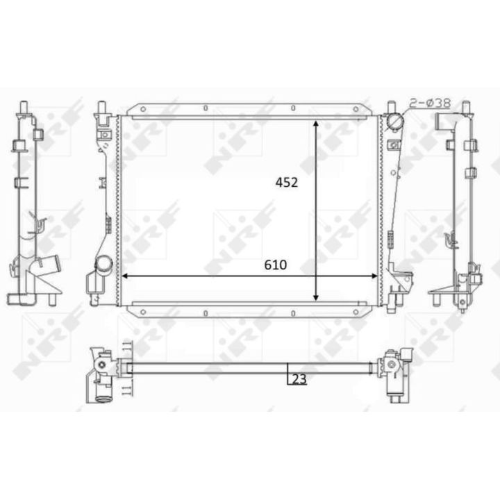 Radiatorius, variklio aušinimas NRF 59050