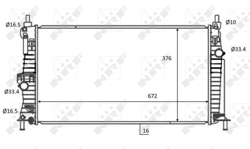 Radiatorius, variklio aušinimas NRF 59068