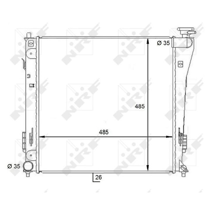 Radiatorius, variklio aušinimas NRF 59086