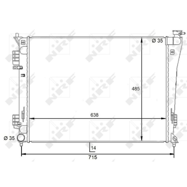 Radiatorius, variklio aušinimas NRF 59092