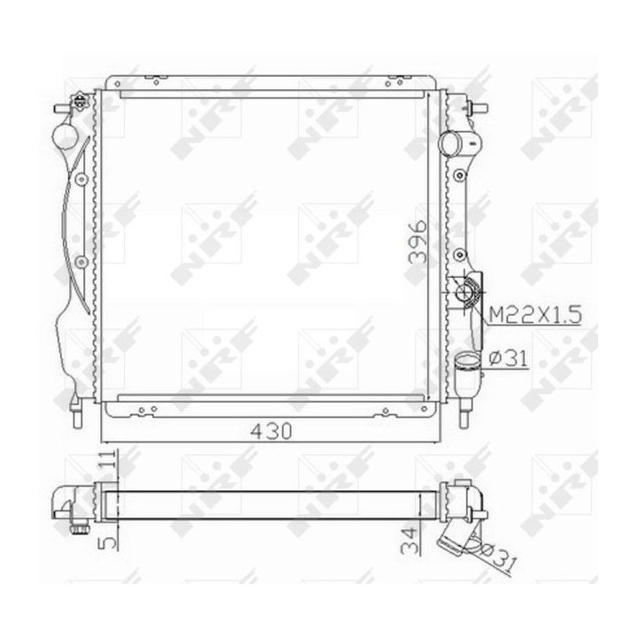 Radiatorius, variklio aušinimas NRF 59121
