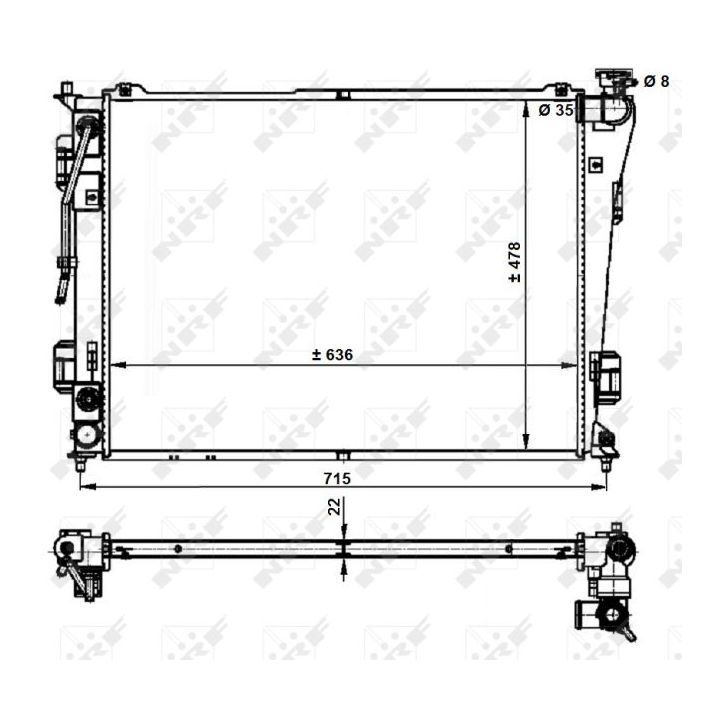 Radiatorius, variklio aušinimas NRF 59200