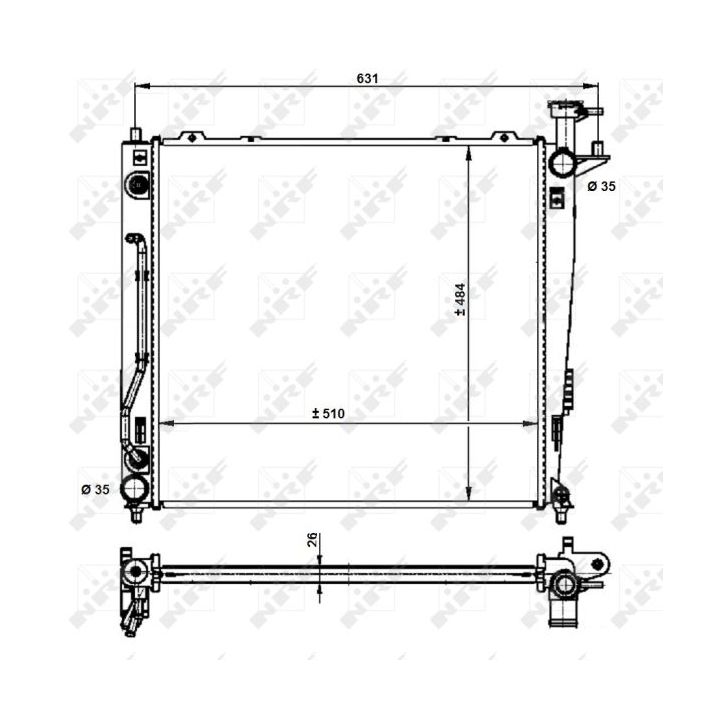 Radiatorius, variklio aušinimas NRF 59201