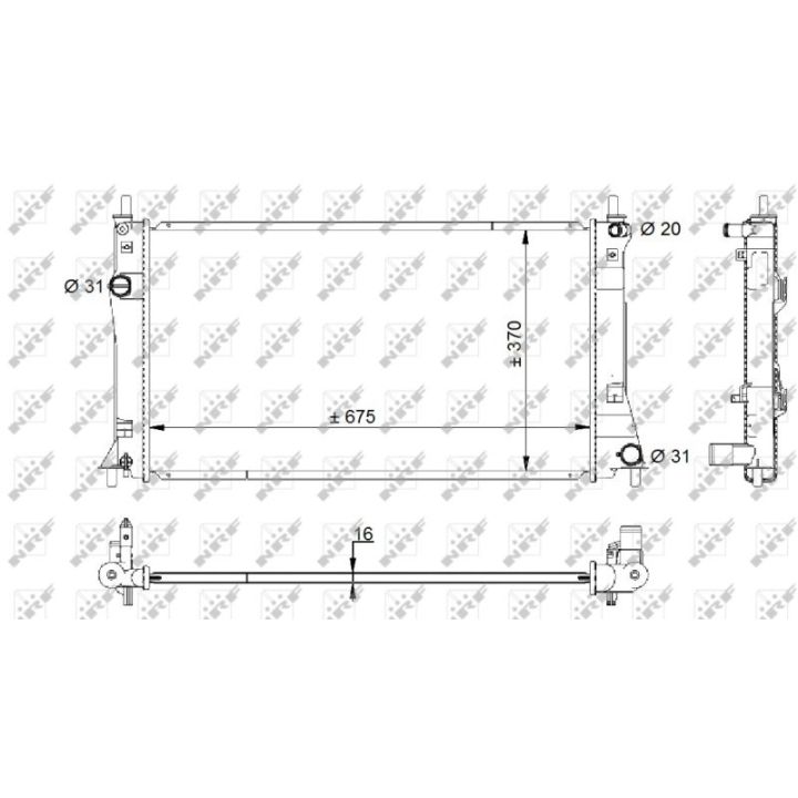 Radiatorius, variklio aušinimas NRF 59205