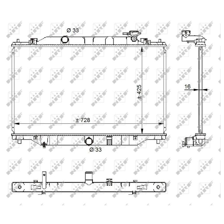 Radiatorius, variklio aušinimas NRF 59206