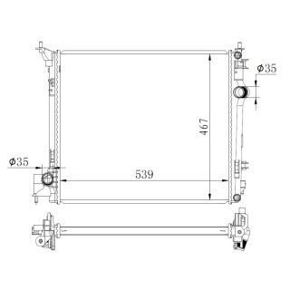 Radiatorius, variklio aušinimas NRF 59271