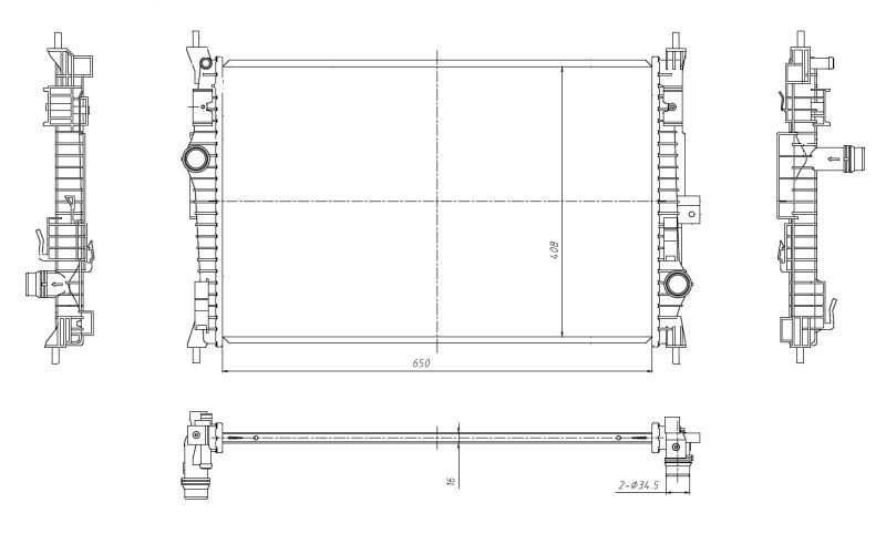 Radiatorius, variklio aušinimas NRF 59302