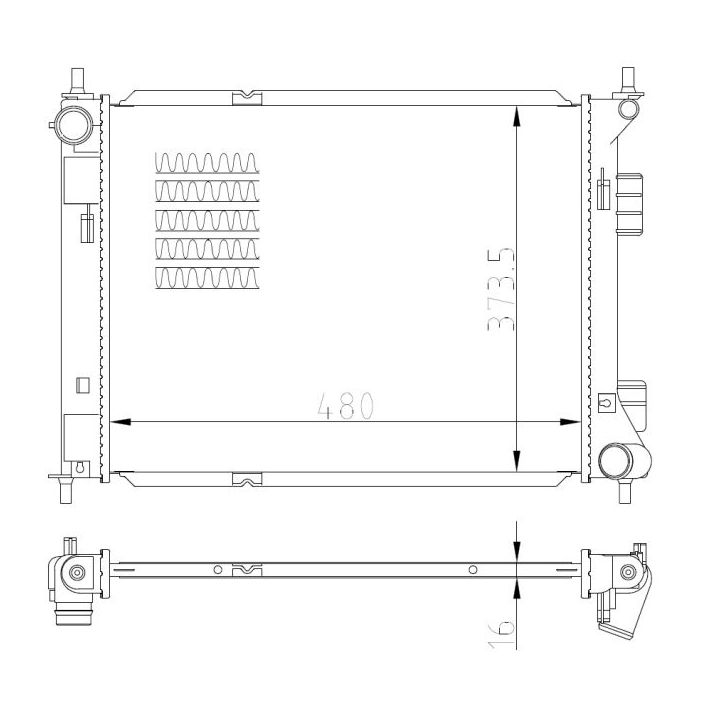 Radiatorius, variklio aušinimas NRF 59315