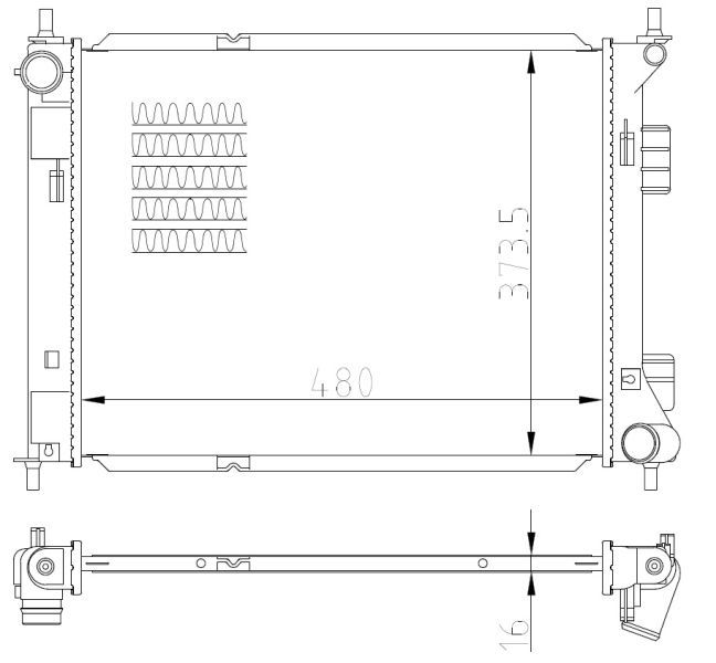 Radiatorius, variklio aušinimas NRF 59315