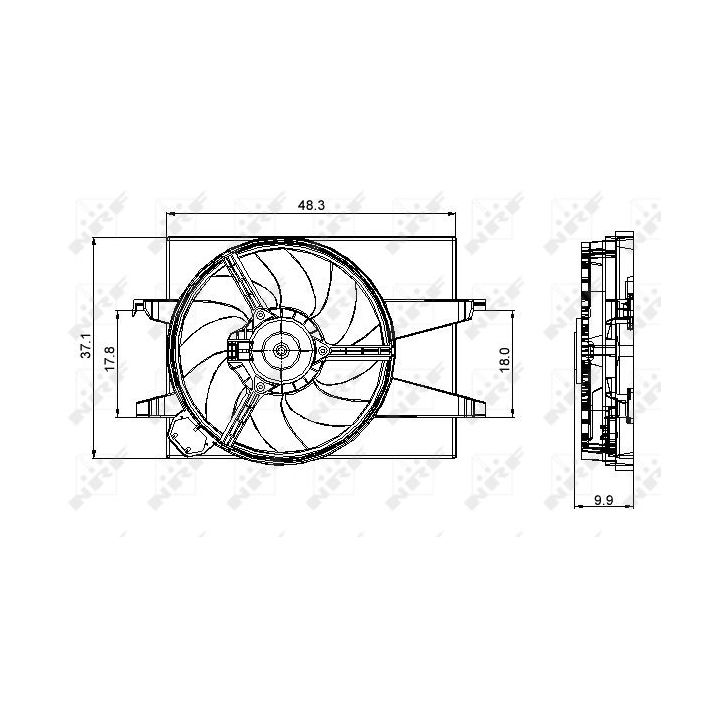 Ventiliatorius, radiatoriaus NRF 47006