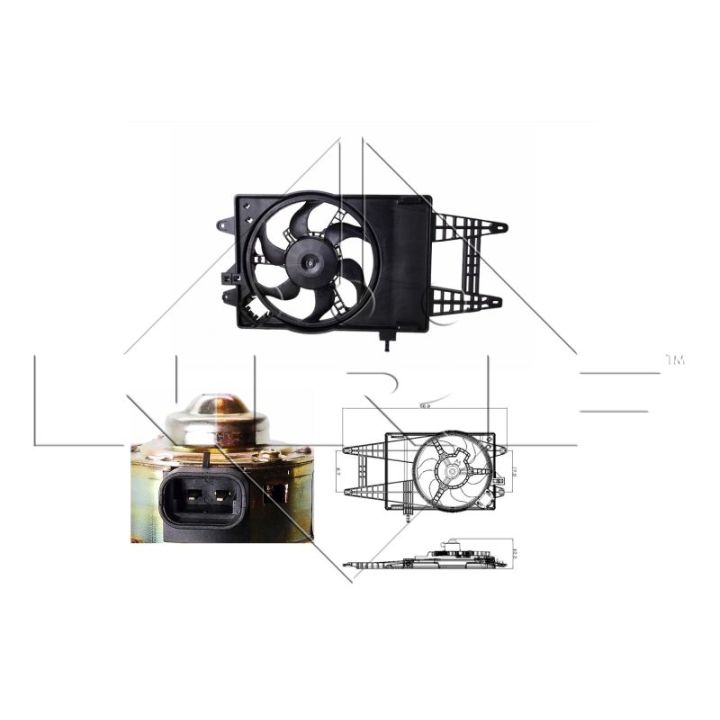 Ventiliatorius, radiatoriaus NRF 47243