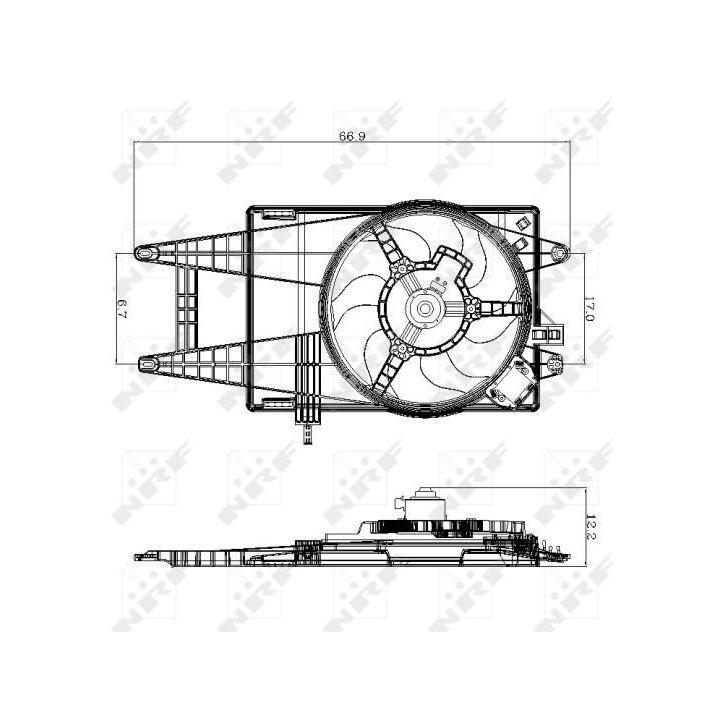 Ventiliatorius, radiatoriaus NRF 47243