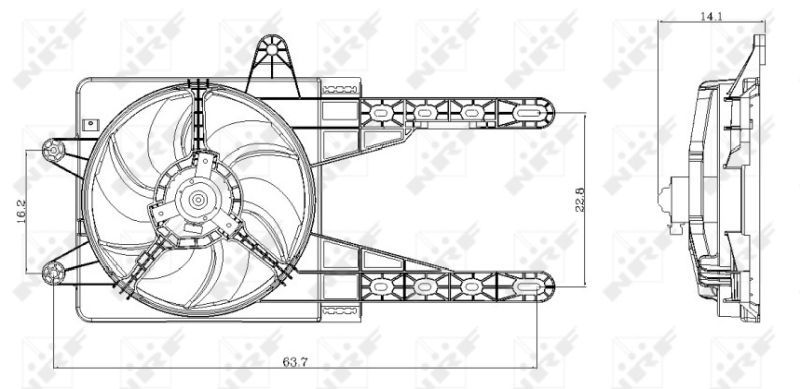 Ventiliatorius, radiatoriaus NRF 47247