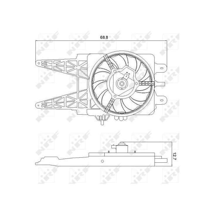 Ventiliatorius, radiatoriaus NRF 47248