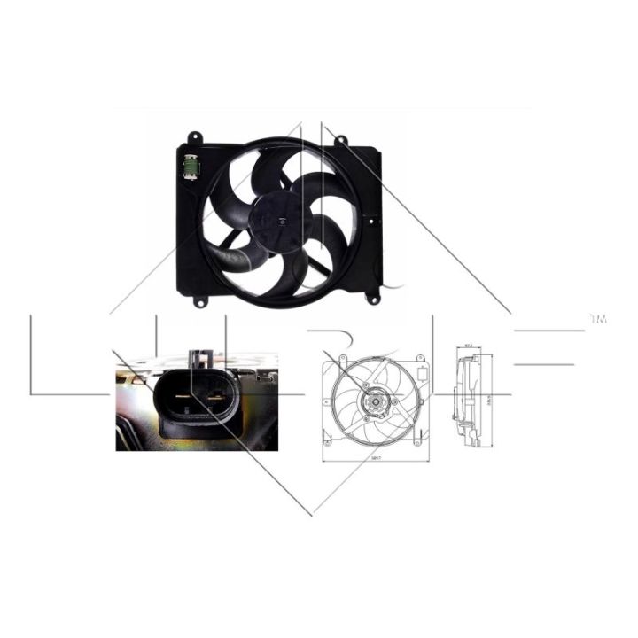 Ventiliatorius, radiatoriaus NRF 47255