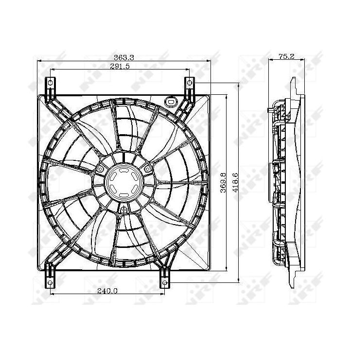 Ventiliatorius, radiatoriaus NRF 47257
