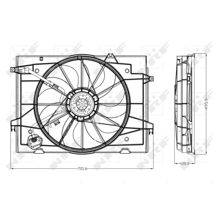 Ventiliatorius, radiatoriaus NRF 47285