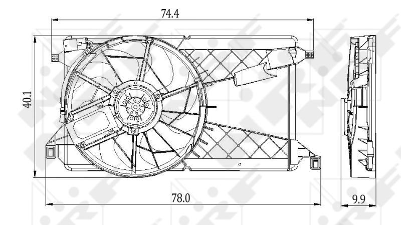 Ventiliatorius, radiatoriaus NRF 47291