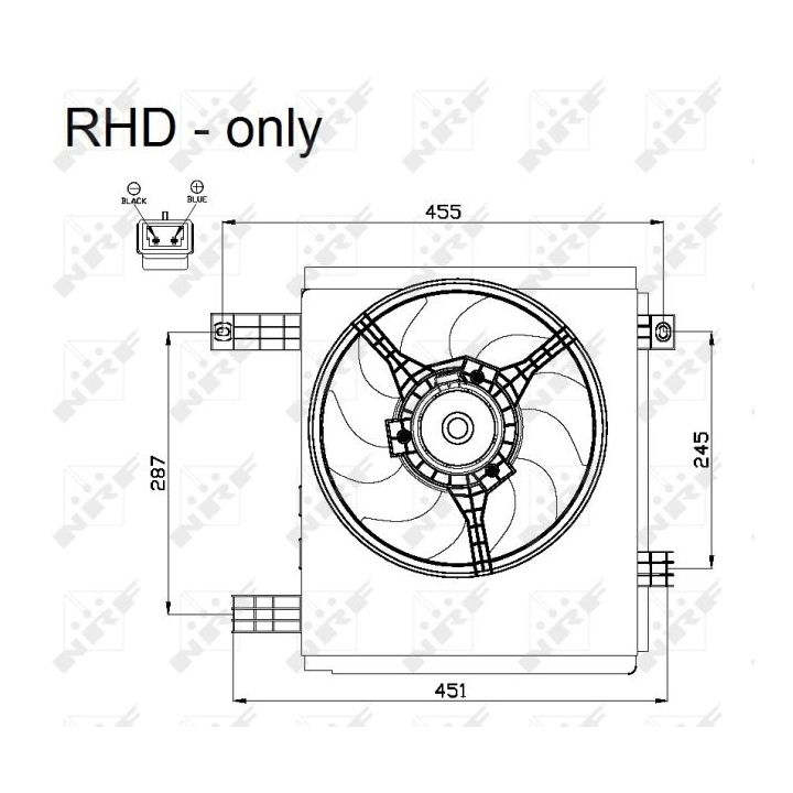 Ventiliatorius, radiatoriaus NRF 47447