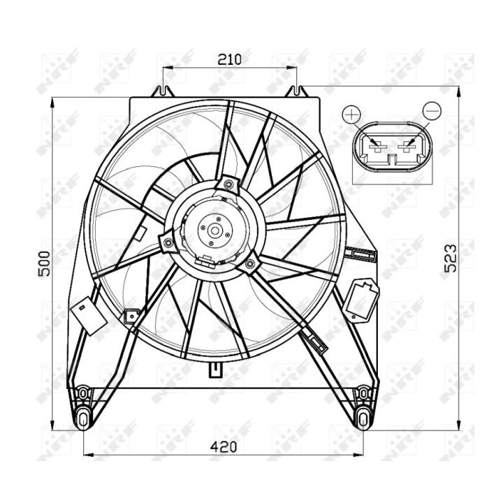 Ventiliatorius, radiatoriaus NRF 47456