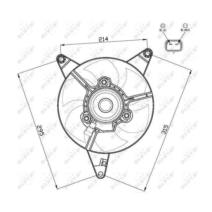 Ventiliatorius, radiatoriaus NRF 47498