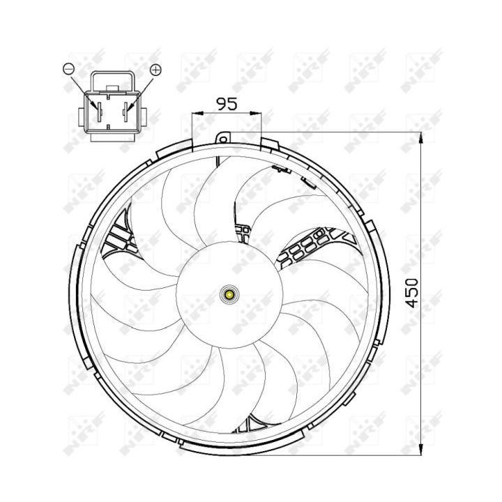 Ventiliatorius, radiatoriaus NRF 47506