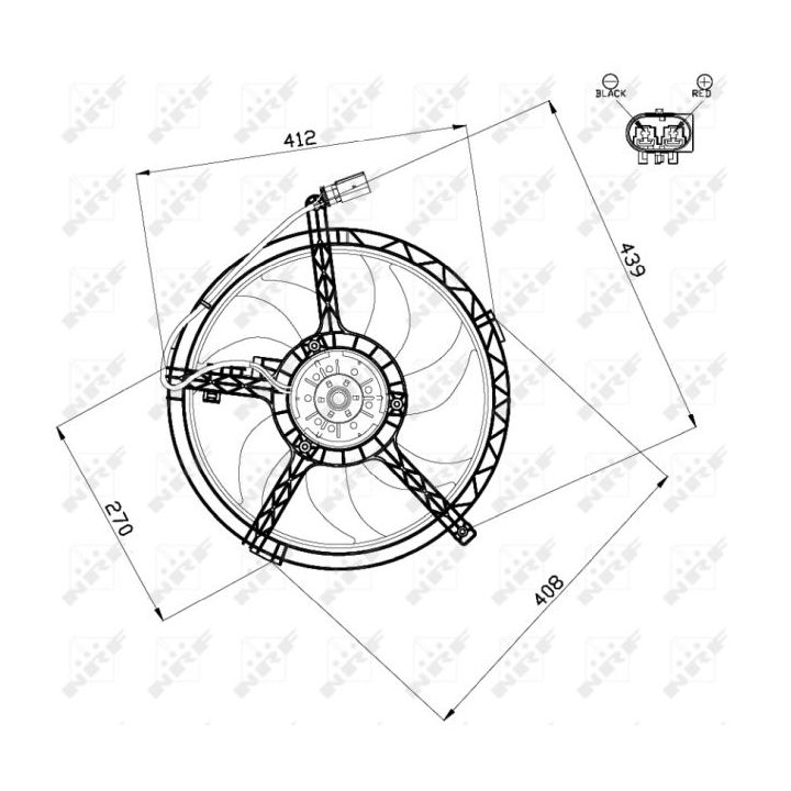 Ventiliatorius, radiatoriaus NRF 47509