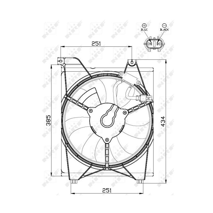 Ventiliatorius, radiatoriaus NRF 47515