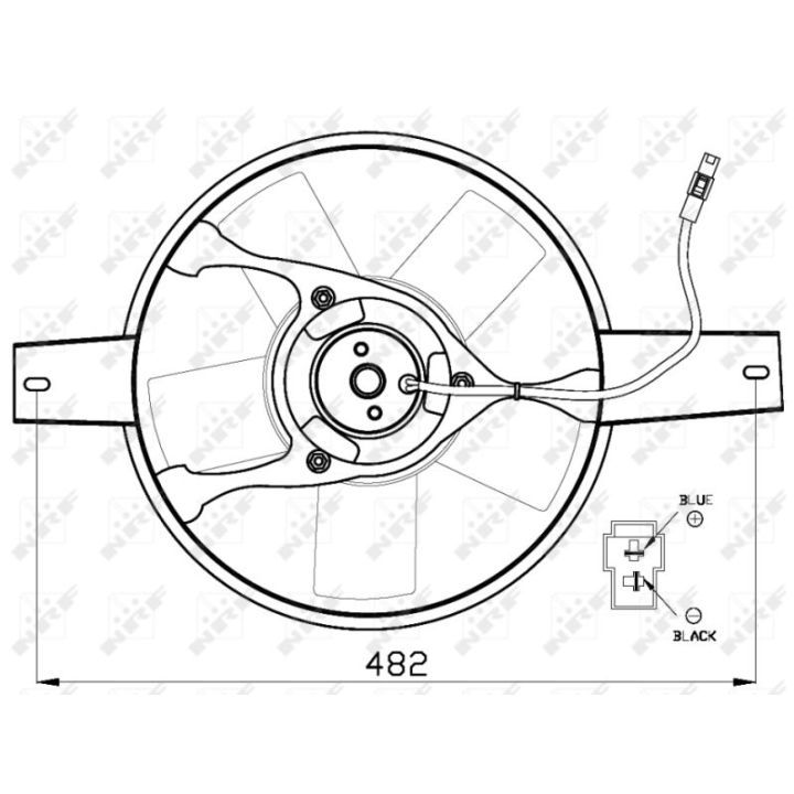 Ventiliatorius, radiatoriaus NRF 47540