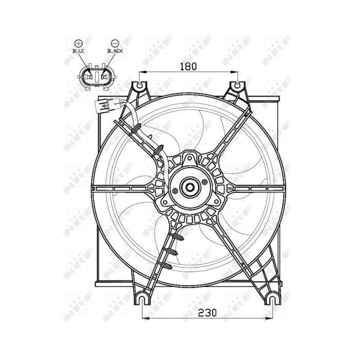 Ventiliatorius, radiatoriaus NRF 47546