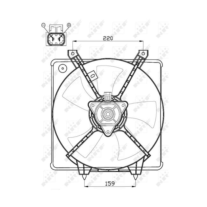 Ventiliatorius, radiatoriaus NRF 47550