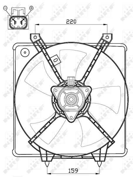 Ventiliatorius, radiatoriaus NRF 47550