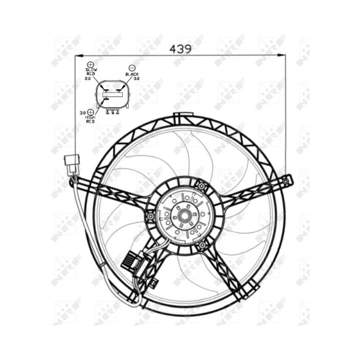 Ventiliatorius, radiatoriaus NRF 47553
