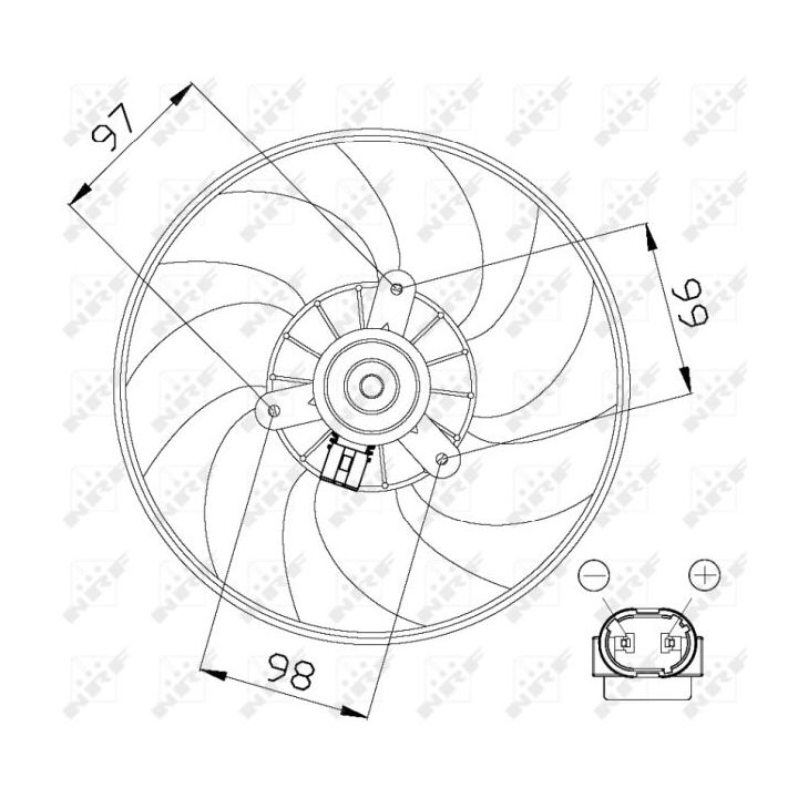 Ventiliatorius, radiatoriaus NRF 47557
