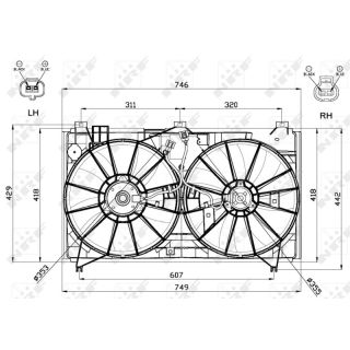 Ventiliatorius, radiatoriaus NRF 47580