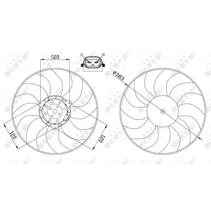 Ventiliatorius, radiatoriaus NRF 47666