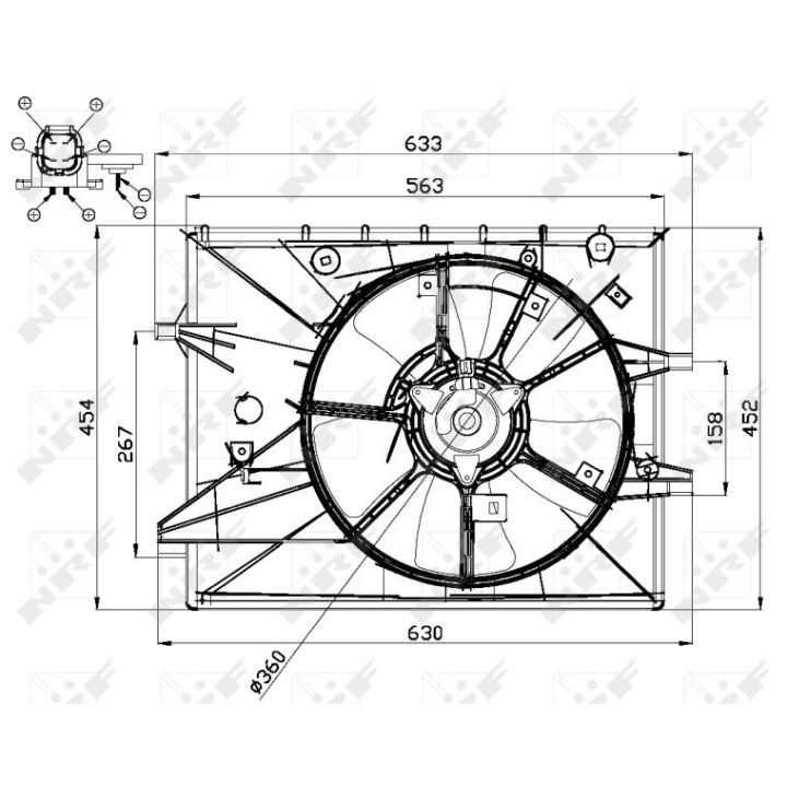 Ventiliatorius, radiatoriaus NRF 47671