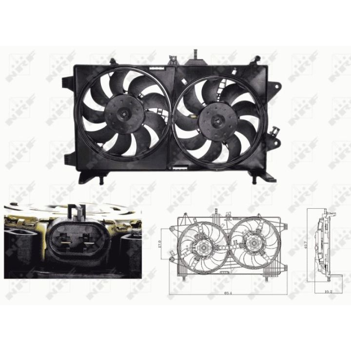 Ventiliatorius, radiatoriaus NRF 47676