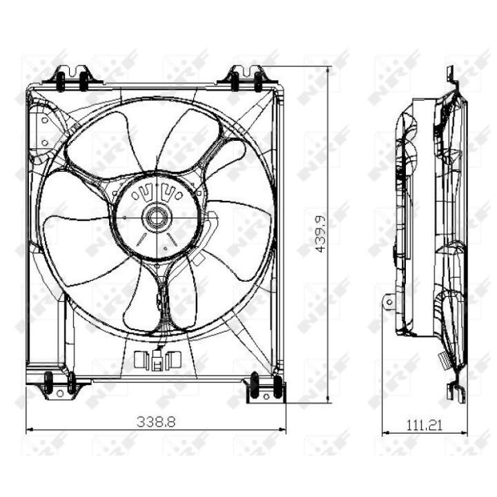 Ventiliatorius, radiatoriaus NRF 47677