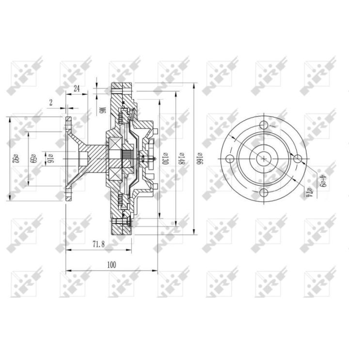 Sankaba, radiatoriaus ventiliatorius NRF 49612
