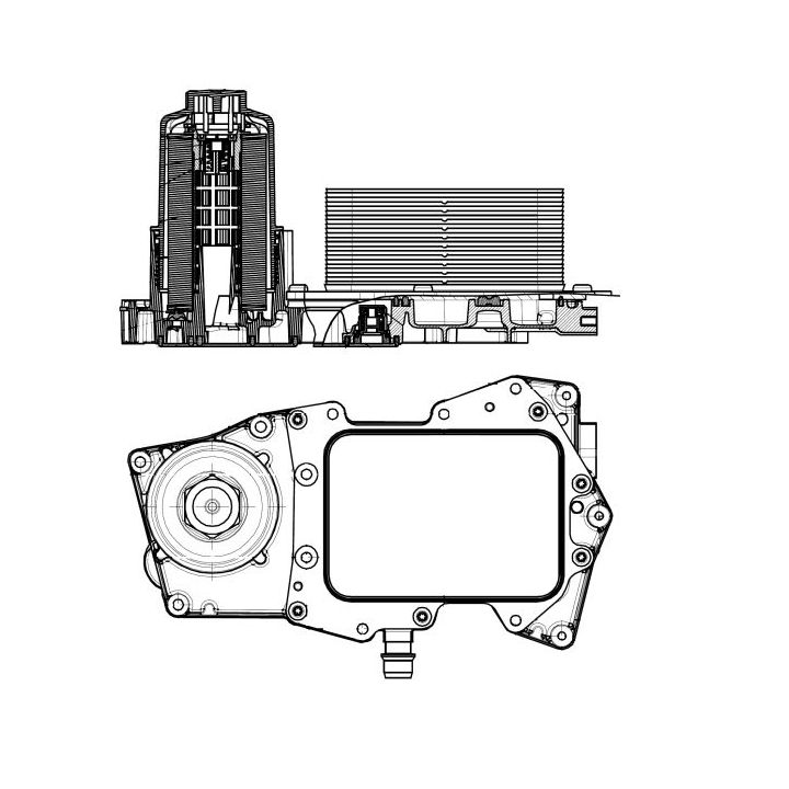 Korpusas, alyvos filtras NRF 31827